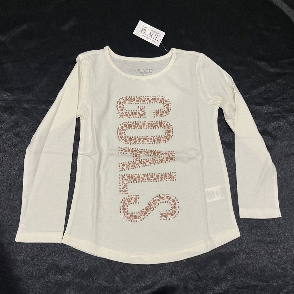Goals embellished beads glitter sparkle long sleeve shirt 4T